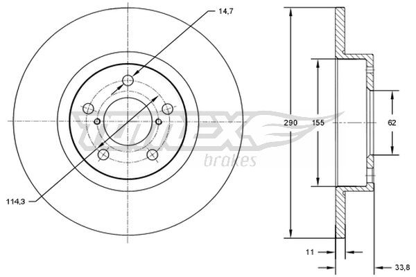 TOMEX Brakes Bremsscheibe